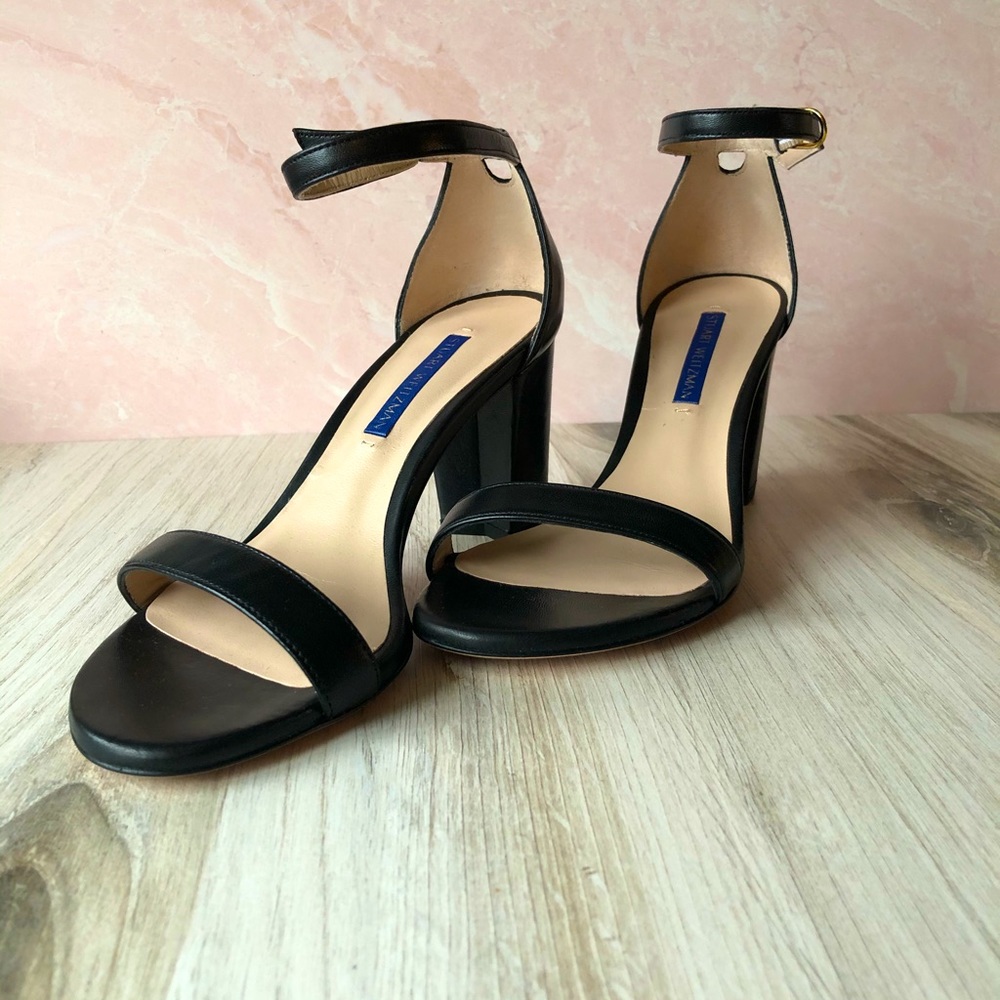 NWOT Black Stuart Weitzman Nearly Nude Sandal